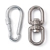 AHANDMAKER 1Pcs 304 Stainless Steel Double Eye Swivel Clasps STAS-GA0001-08-2