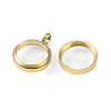 Ion Plating(IP) 304 Stainless Stee Locket Pendants STAS-S132-15G-04-2