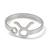 Non-Tarnish Constellations 304 Stainless Steel Open Cuff Ring for Women RJEW-L122-001P-06-2