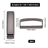 1 Set Alloy Belt Buckle Loop DIY-GF0005-80B-2