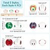 20Ppcs 5 Style Transparent Glass Enamel Beads GLAA-FH0001-47-2