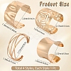 4Pcs 4 Styles Alloy & Iron Bangles for Women BJEW-CY0001-01-2