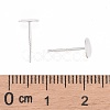 925 Sterling Silver Round Flat Pad Stud Earring Findings STER-T002-201S-3