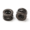Rack Plating Brass Cubic Zirconia Hollow Column European Beads KK-Z033-25B-2