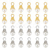 100Pcs 2 Colors Round Imitation Pearl Acrylic Pendants PALLOY-TA00292-1