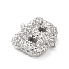 Brass Micro Pave Cubic Zirconia Letter Links KK-I717-04B-P-2