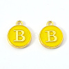 Golden Plated Alloy Enamel Charms X-ENAM-S118-09B-2
