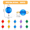 40 Sets 2 Colors Acrylic Connector Charms PALLOY-FH0001-87-2