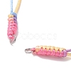Adjustable Braided Nylon Thread Link Bracelet Makings AJEW-JB01160-01-3