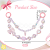2Pcs Bowknot Heart Plastic Pendant Decorations DIY-BBC0002-28A-2