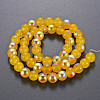 Spray Painted Glass Beads Strands GGLA-S058-001C-02-2