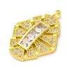 Brass Pendants with Cubic Zirconia KK-D536-10G-2