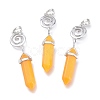 Dyed Natural Jade Pointed Big Pendants G-D0021-01P-21-2