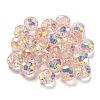 Transparent Electroplate Glass Beads GLAA-L046-02D-1