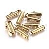 Brass Slide On End Clasp Tubes KK-TAC0003-04B-G-1