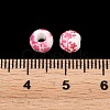 Floral Printed Porcelain Beads PORC-Q201-6mm-3-4