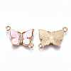 Eco-Friendly Alloy Micro Pave Clear Cubic Zirconia Links Connectors ENAM-Q437-058D-NR-2