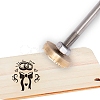 Stamping Embossing Soldering Brass with Stamp AJEW-WH0113-15-110-1