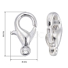 Silver Color Plated Zinc Alloy Lobster Claw Clasps X-E103-S-3