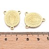 Ion Plating(IP) 201 Stainless Steel Rosary Center Connector Charms X-STAS-T064-47G-3