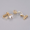 Brass Screw On Clip-on Earring Findings KK-L200-A01-G-2