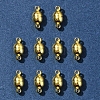 10Pcs Round Brass Magnetic Clasps with Loops KK-FS0001-34G-7