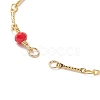 Glass Bead Chain Bracelet Making AJEW-JB01150-09-2