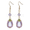 Handmade Glass Seed Beads Teardrop Dangle Earrings EJEW-MZ00576-02-2