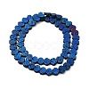 Electroplated Natural Lava Rock Beads Strands G-Q1009-G01-01B-2