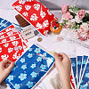 10Pcs Printed Leaf Platic Gift Storage Bags with Die Cut Hole Handles ABAG-WH0048-65-3