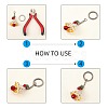 304 Stainless Steel Split Key Ring Clasps STAS-UN0006-33P-6