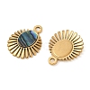 304 Stainless Steel Natural Paua Shell Pendants STAS-L288-07G-01-2