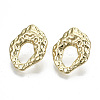 Rack Plating Hammered Alloy Stud Earring Findings LS-PALLOY-N155-65-NR-1
