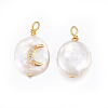 Natural Cultured Freshwater Pearl Pendants PEAR-E013-26-2