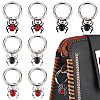 8Pcs 4 Styles Spider Alloy Rhinestone Shoes Charms PALLOY-WR00002-1