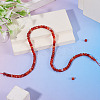 1 Strand Dyed Natural Red Banded Agate/Striped Agate Beads Strands G-TA0003-36-4