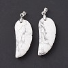 Natural Howlite Pendants G-I314-01P-09-2