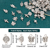 90Pcs 6 Styles Tibetan Style Alloy Connector Charms FIND-AR0003-28-2