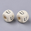 Printed Natural Wood Beads WOOD-T026-001U-2