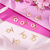 10Pcs Brass Micro Pave Clear Cubic Zirconia Toggle Clasps KK-BBC0025-28-4