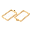 304 Stainless Steel Open Back Bezel Rectangle Pendants STAS-Z040-06A-G-2