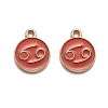 Alloy Enamel Pendants ENAM-S124-01B-12D-1