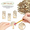 100Pcs Wood Pendants WOOD-CJ0001-62-6