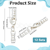 12Pcs Brass Cord Ends PALLOY-PH01846-2