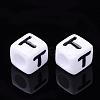 Acrylic Horizontal Hole Letter Beads PL37C9129-T-2