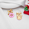 Alloy Enamel Dangle Stud Earrings FS-WG5C05A-01-4