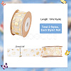 2 Rolls 2 Styles Printed Organza Ribbons SRIB-PH0001-29-3