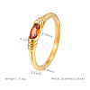 304 Stainless Steel with Cubic Zirconia Finger Rings FS-WG2ED2E-02-1