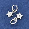 925 Sterling Silver Pave Clear Cubic Zirconia Charms STER-A049-08D-S-2