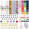 DIY Polymer Clay & CCB Plastic Beads Bracelets Making Kits DIY-YW0010-92-1